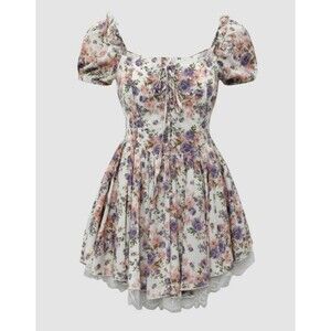 Cider  Floral Lace Patchwork Dress NEW M